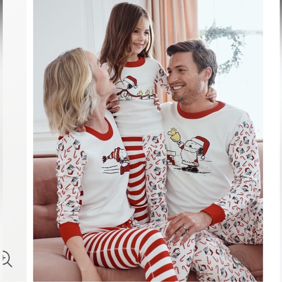 HANNA ANDERSSON Women's Peanuts Holiday Long John Pajama Pants - Sizes M & L - Picture 2 of 8